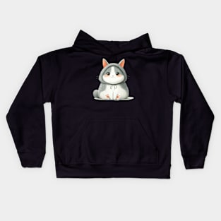 Kawaii Cat in a Hood Kids Hoodie